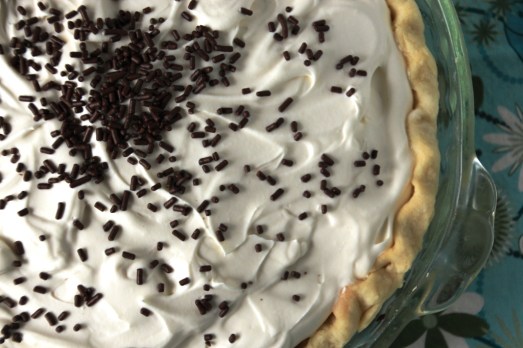 Chocolate Pudding Pie with Baileys Whipped Cream {{Baking Bytes}}