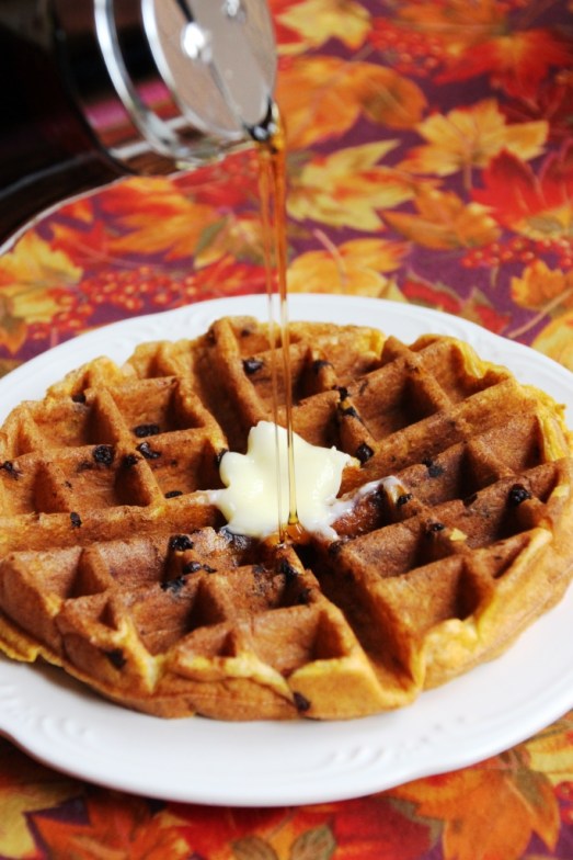 Pumpkin Belgian Waffles {{Baking Bytes}}