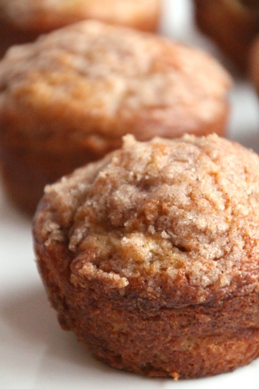 Apple cinnamon muffins with crumb topping