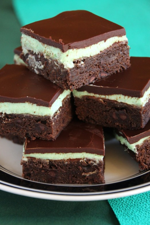 Grasshopper Brownies {{Baking Bytes}}