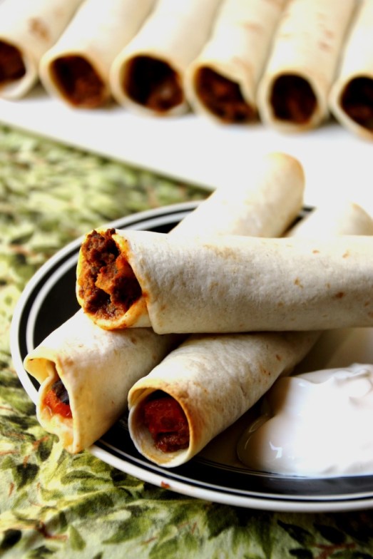 Baked Beef & Bean Taquitos {{Baking Bytes}}