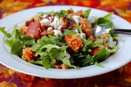 Arugula Sweet Potato Salad {{Baking Bytes}}