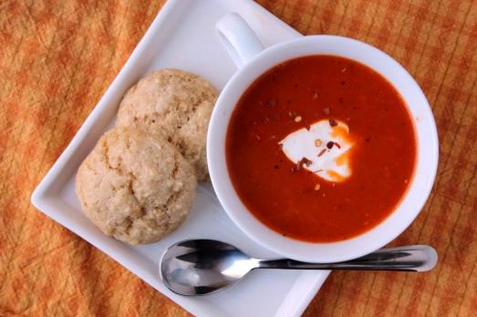 Roasted Red Pepper Soup {{Baking Bytes}}