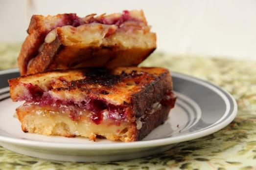 Huckle-Bacon Brie Grilled Cheese {{Baking Bytes}}