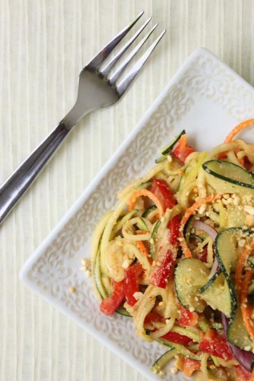 Spicy Cashew Zoodles {{Baking Bytes}}