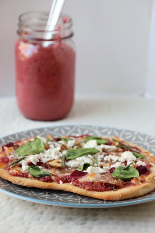 Beet &amp; Walnut Pesto Pizza {{Baking Bytes}}