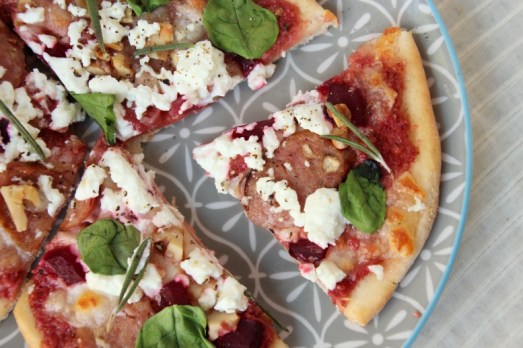 Beet &amp; Walnut Pesto Pizza {{Baking Bytes}}