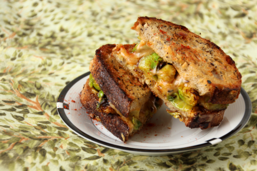 Brussels & Gouda Grilled Cheese {{Baking Bytes}}