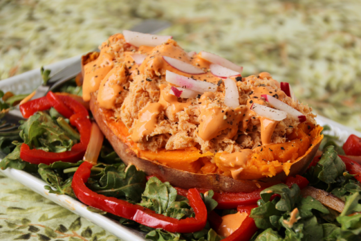 Chipotle-Lime Tuna-Stuffed Sweet Potatoes {{Baking Bytes}}