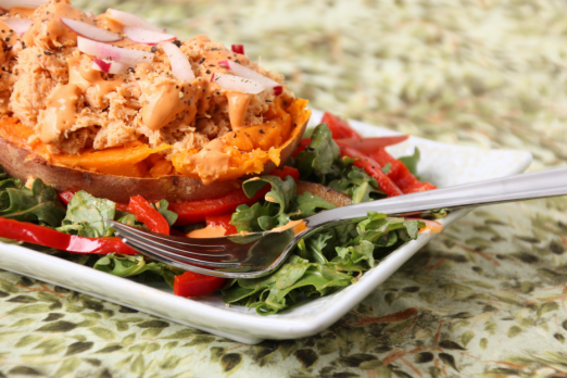 Chipotle-Lime Tuna-Stuffed Sweet Potatoes {{Baking Bytes}}