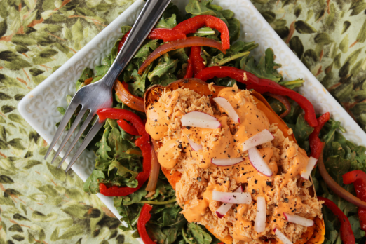 Chipotle-Lime Tuna-Stuffed Sweet Potatoes {{Baking Bytes}}