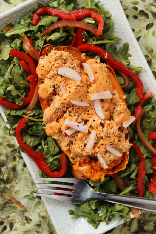 Chipotle-Lime Tuna-Stuffed Sweet Potatoes {{Baking Bytes}}