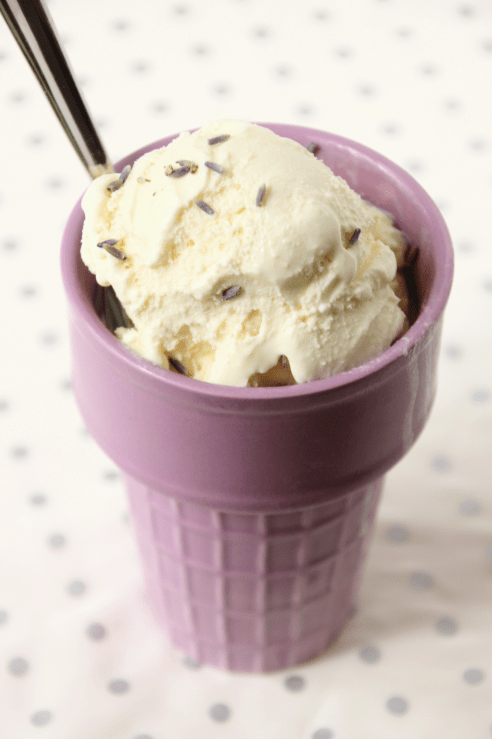 Honey Lavender Chevre Ice Cream {{Baking Bytes}}