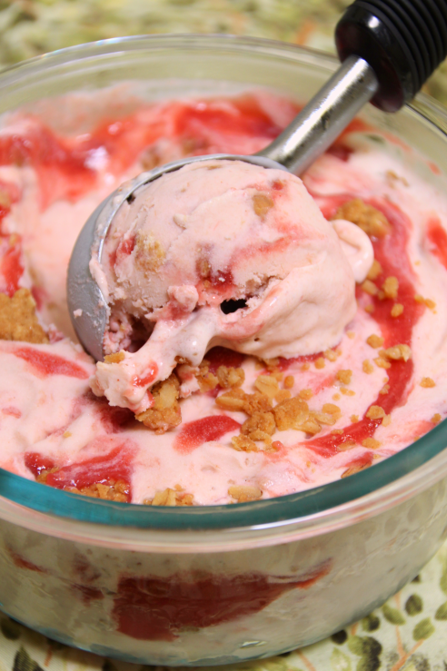 Rhubarbamom Crisp Ice Cream {{Baking Bytes}}