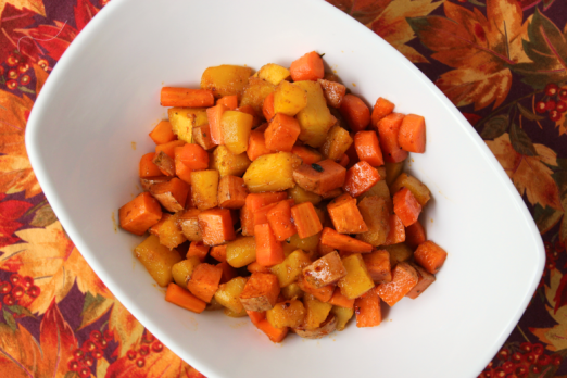 Roasted Spicy Maple Veggies {{Baking Bytes}}