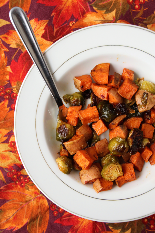 Roasted Spicy Maple Veggies {{Baking Bytes}}