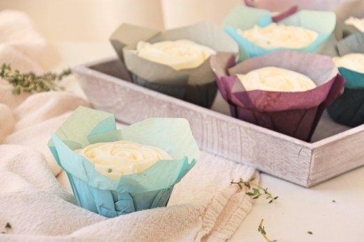 Blueberry Lemon Thyme Cupcakes {{Baking Bytes}}